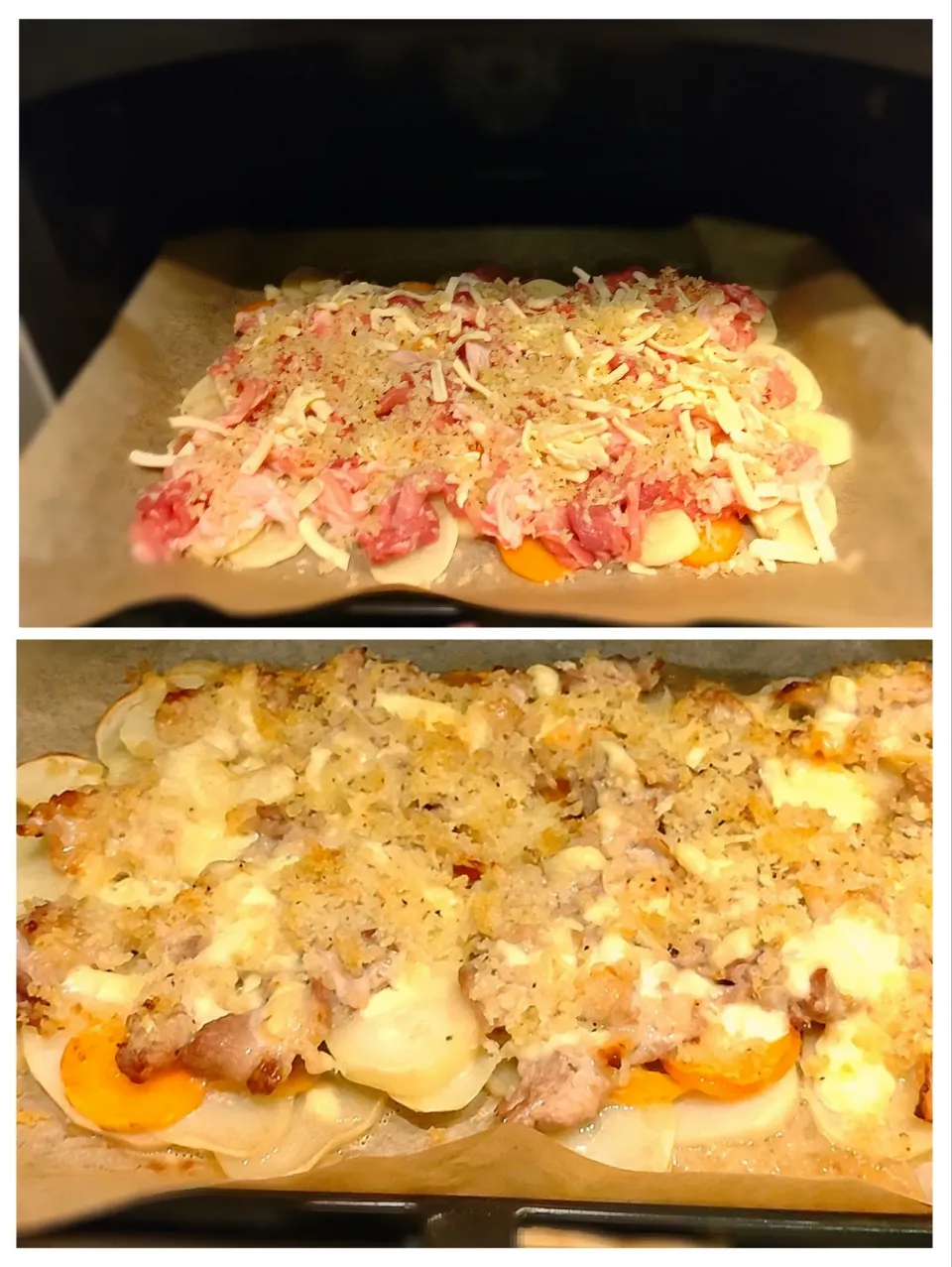 豚こまチーズパン粉焼き|みりさん