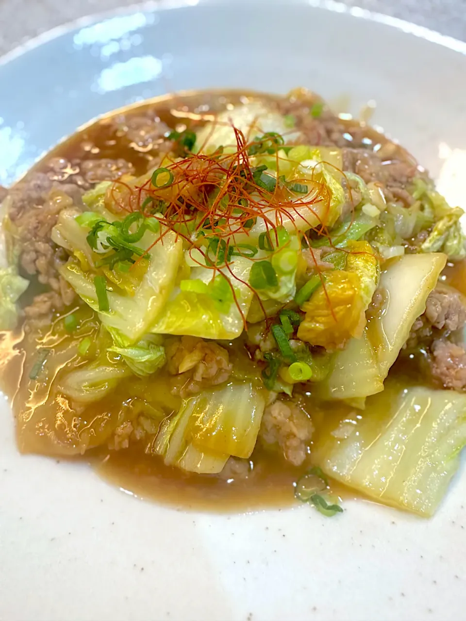 白菜と豚ひき肉の生姜あんかけ|akkaさん