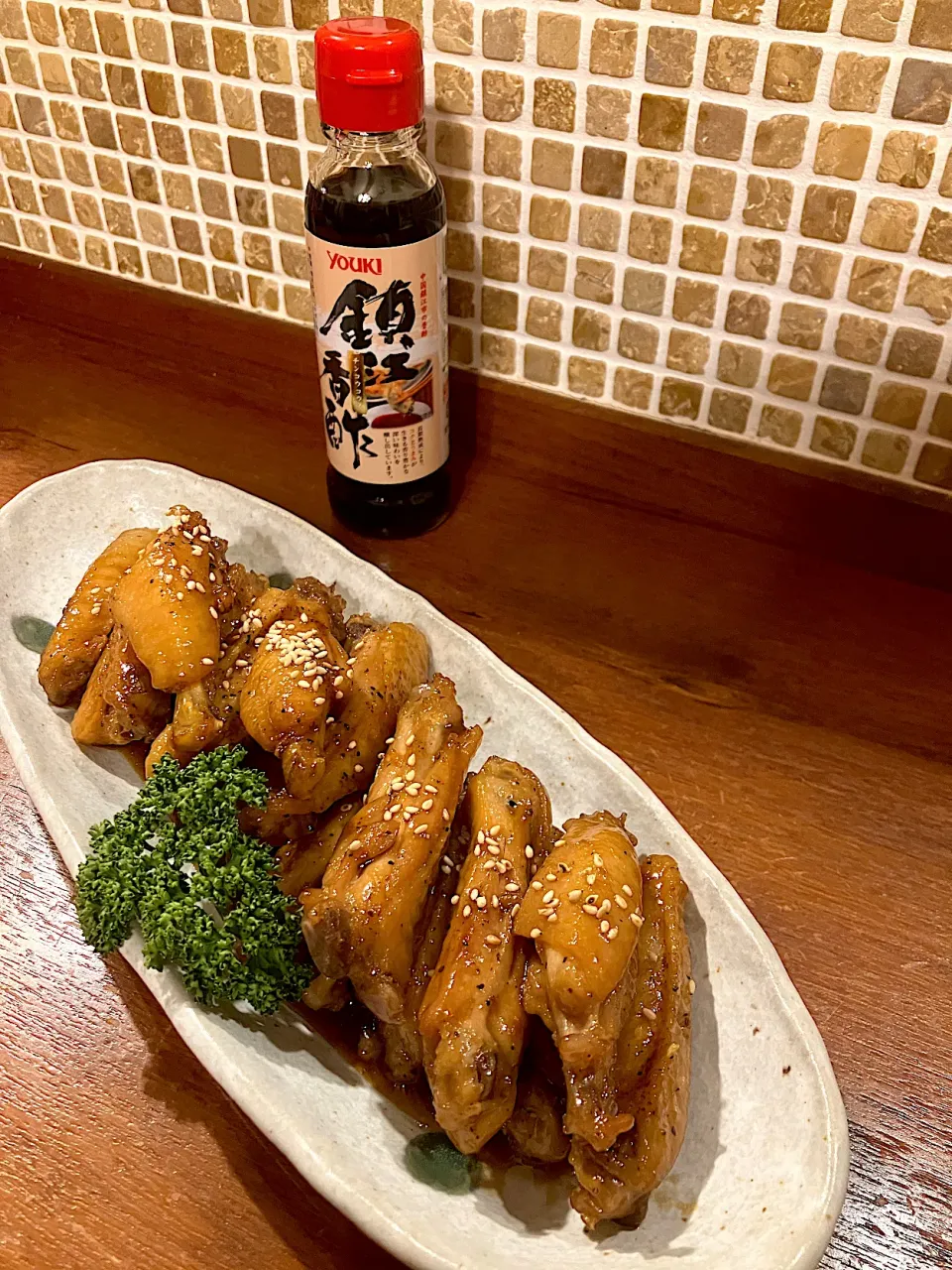 鎮江香酢de手羽元煮|きみちさん