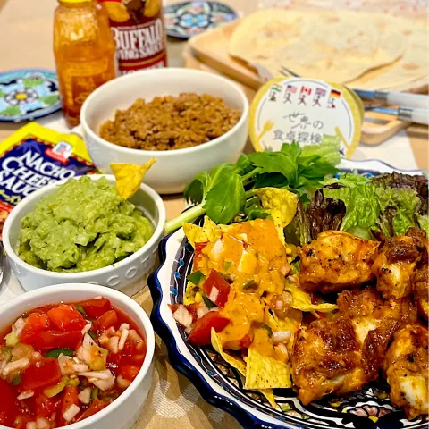 「ＭＣナチョチーズソース／チリ＆チーズ」を使ってみたSnapdishの料理・レシピ写真:タコスパーティー🌮