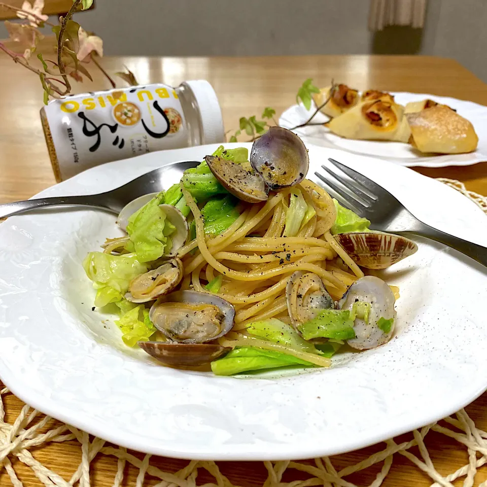 つぶみそで、あさりと春キャベツのパスタ|sakurakoさん