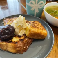 あんバターフレンチトーストで朝ごはん| さんだーさん