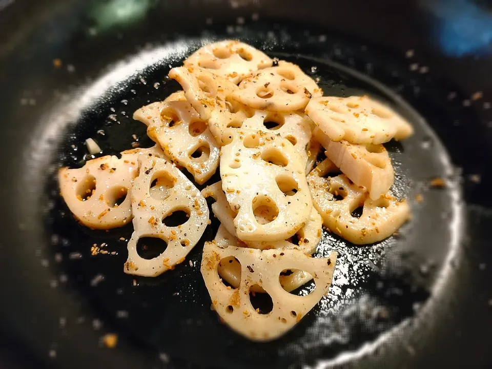 蓮根のつぶみそ炒め|みりさん