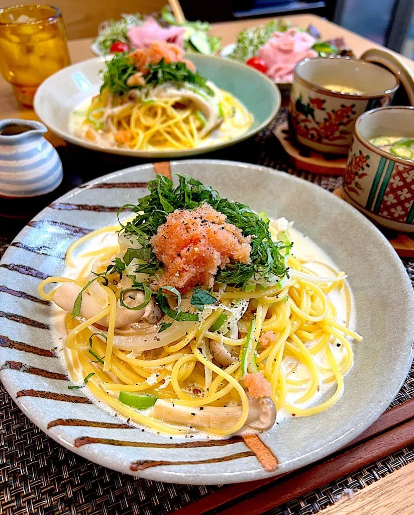 明太クリームパスタ|ラゴさん。さん