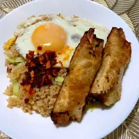 Cabbage fried rice, egg and shrimp roll|Ahnneさん