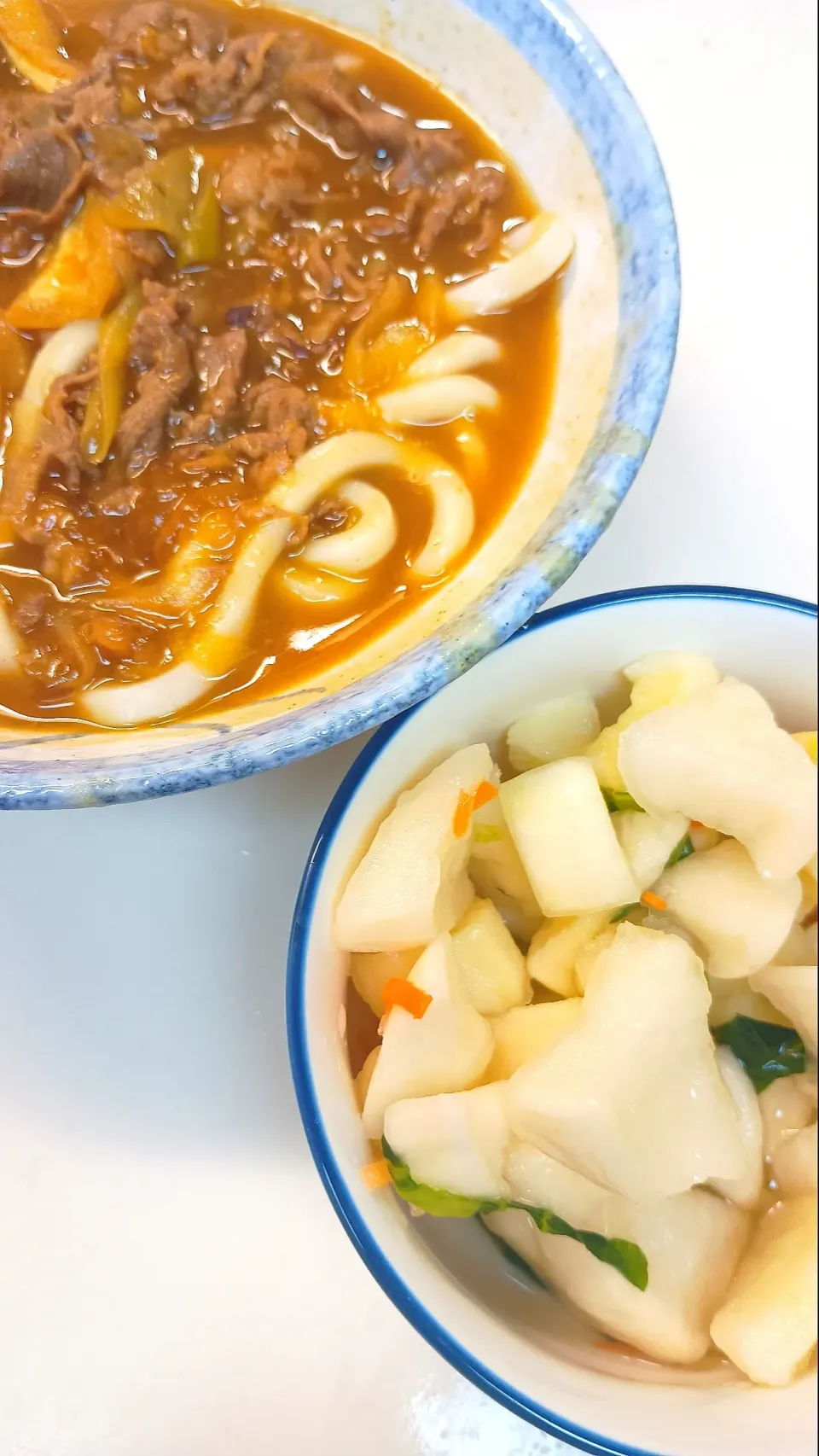 カレーうどんのお供|しのてらさん
