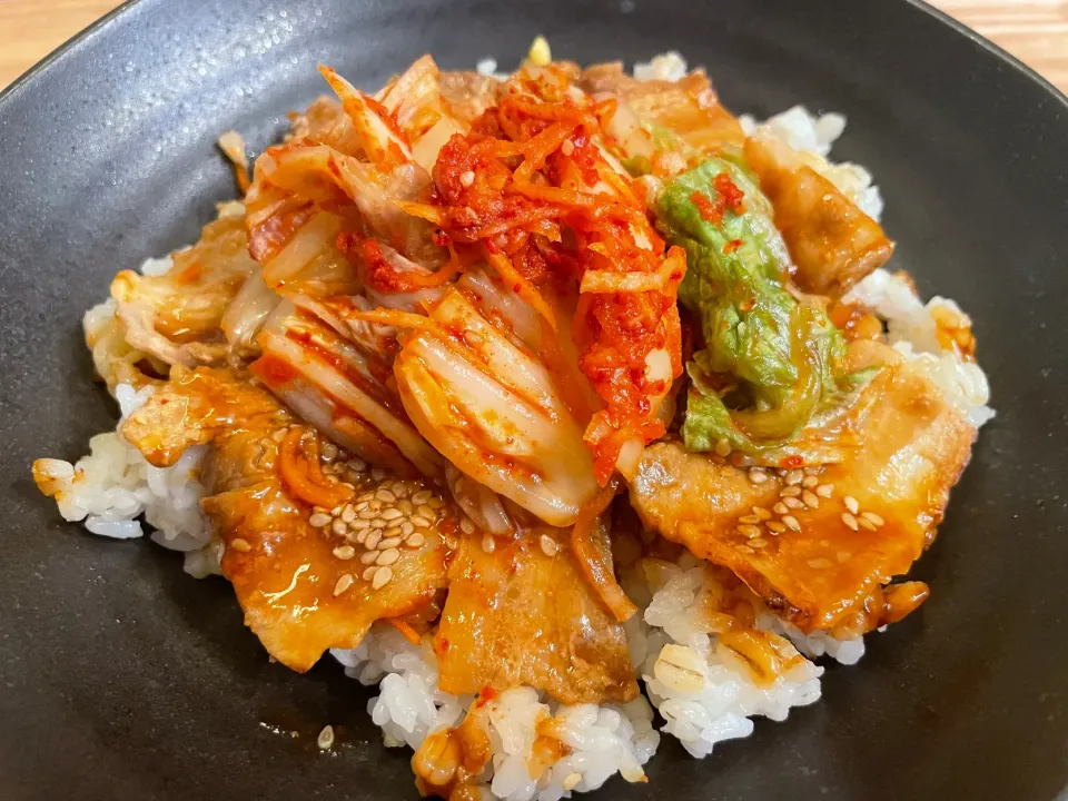 豚キムチ丼　王道キムチ|パパ手料理さん