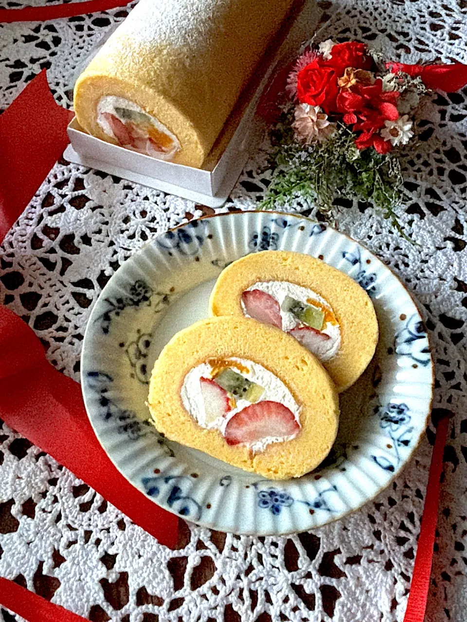 🍓🥝🍊シフオンロールケーキ ~お土産用|とんちんさん