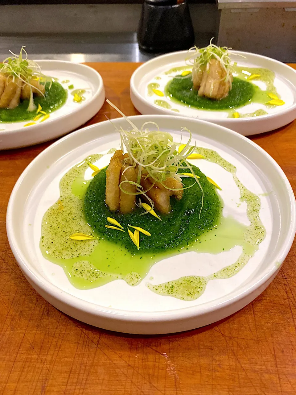 創作和食揚げ物 太刀魚の揚げ浸しキュウリソース|toshikazu Kamibeppuさん