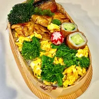 からあげビールさんの料理 母とムスコのラブラブおソロ♪大大大好きな菜の花ごはん弁当