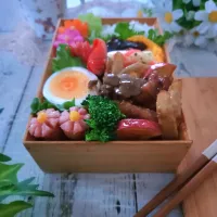 鶏肉甘酢炒め弁当|sugar beansさん