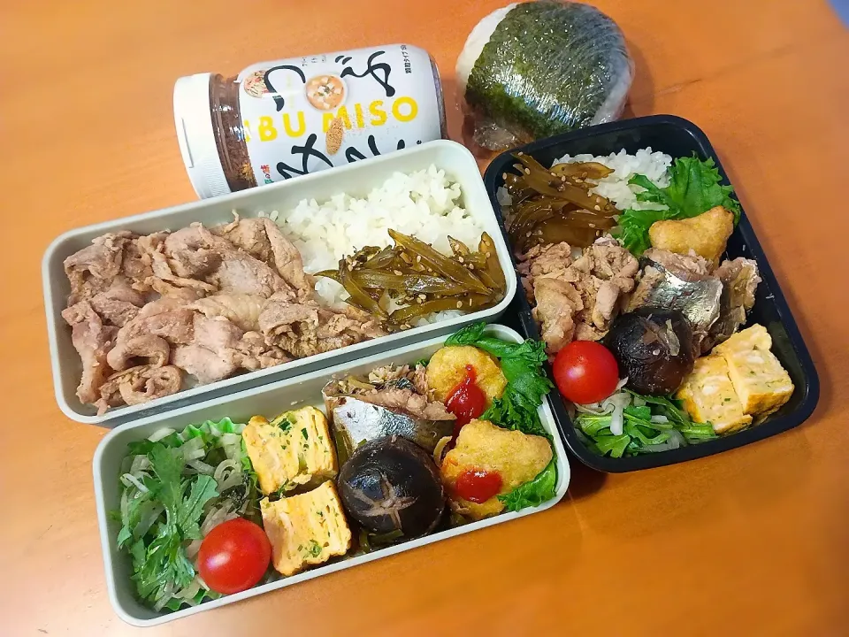 次男・私弁当&おにぎり|tamagomagomagoさん
