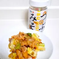 あるもんで肉野菜味噌炒め|かずのこママさん