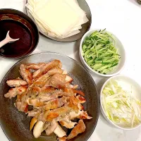 おっさんご飯　鳥肉の北京ダック風|ひげおやじさん