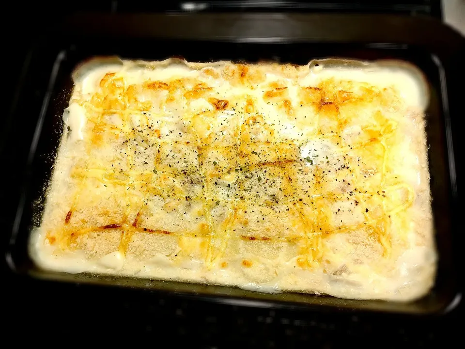 オーブン深皿でいつものグラタン|みりさん