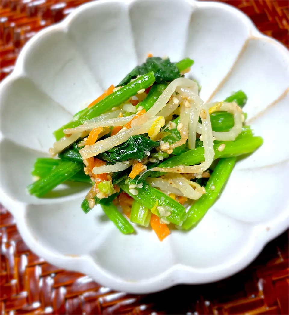 もやし、ほうれん草、人参のナムル|藤田 まり子さん