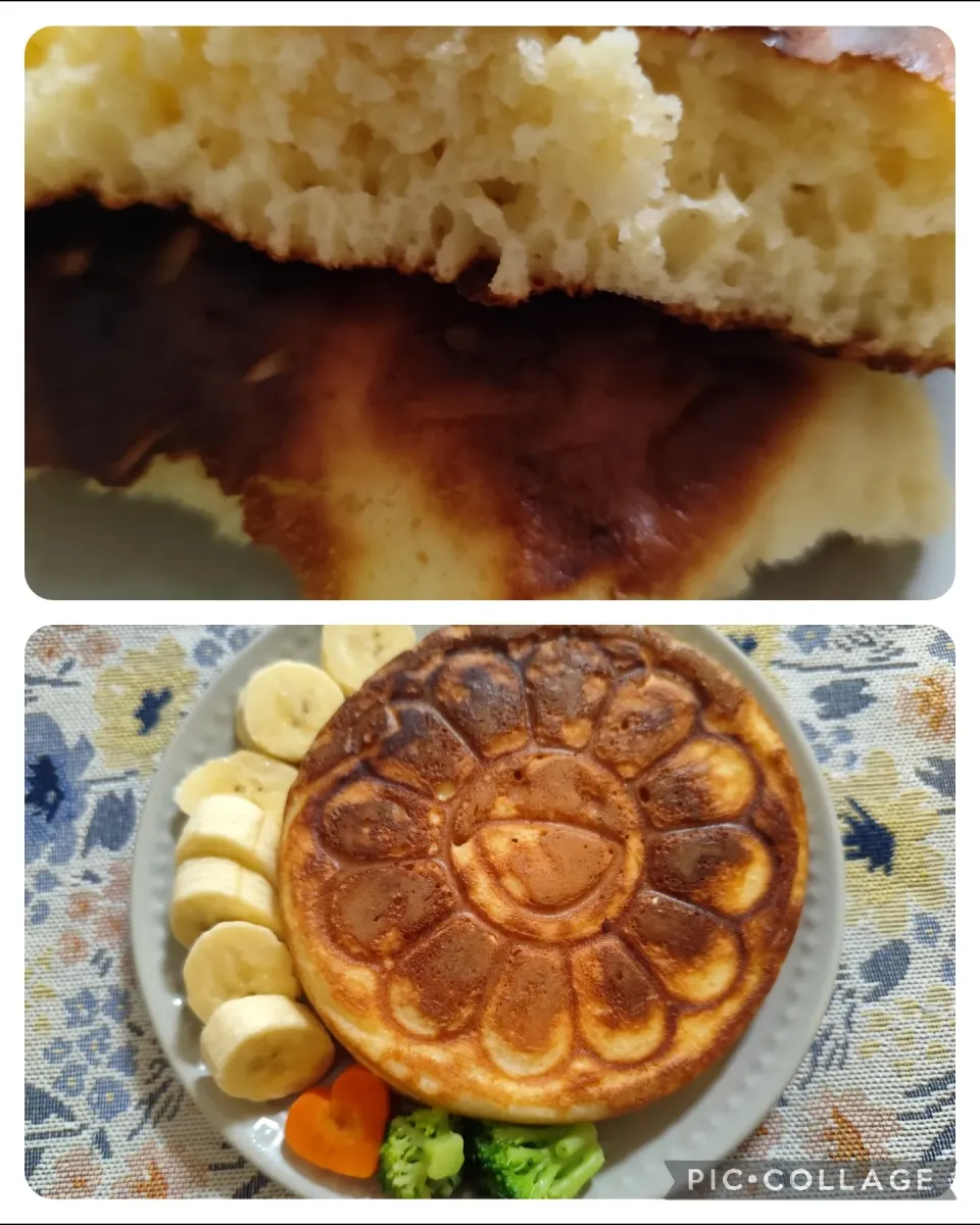 蜂蜜ヨーグルトホットケーキ(クイックオートミール豆乳+)|m.rafuさん