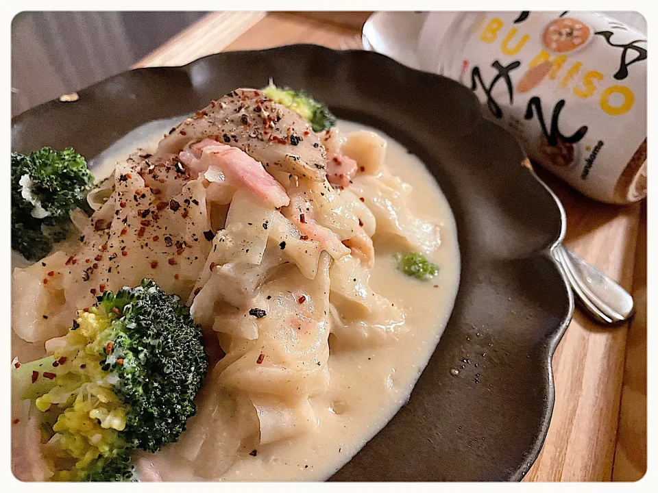 つぶみそ de ヘルシークリームパスタ🍝|yucca@さん