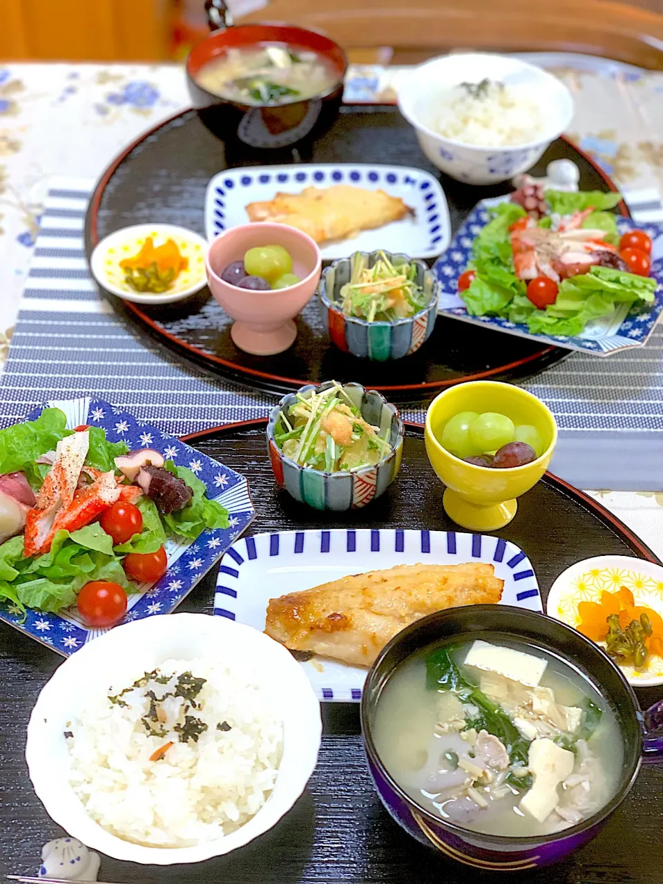 #定食朝ご飯　#焼き魚🐟|にゃんチュウさん