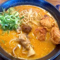 山口県　味噌太郎　唐揚げラーメン|しのさん