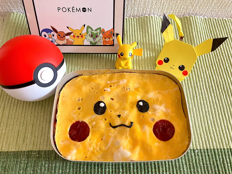 ＊べびたん年長さんお弁当🍱ピカチュウオムライス＊|＊抹茶＊さん