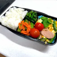 2/26 旦那弁当⁂魚肉ソーセージとピーマンの卵炒め|ゆさん