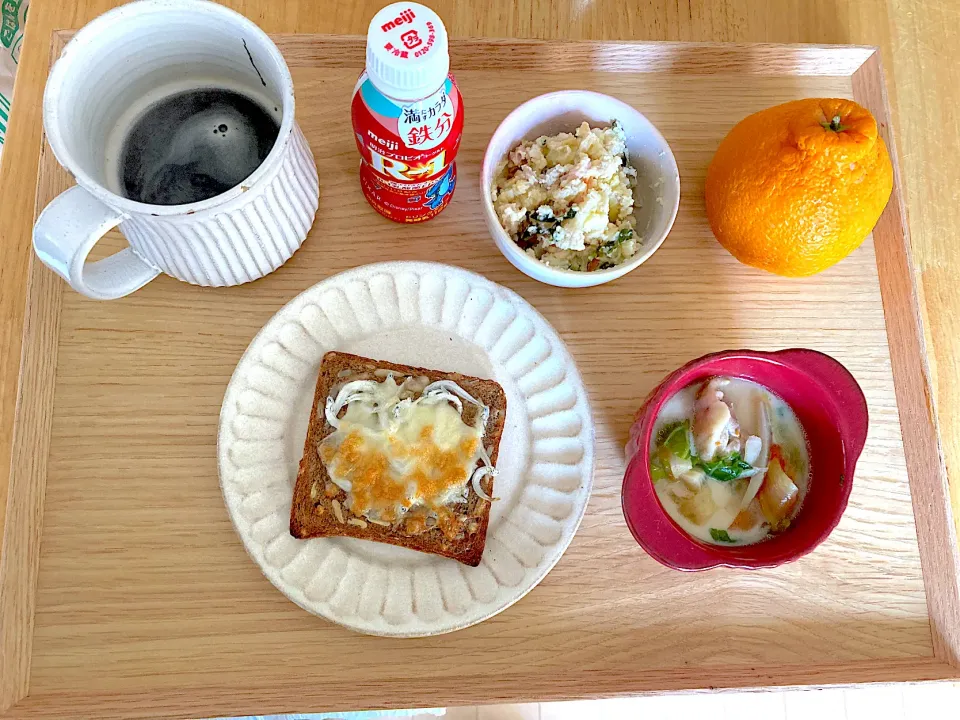 ひとり朝ゴパン定食(*ꆤ.̫ꆤ*)|さくたえさん