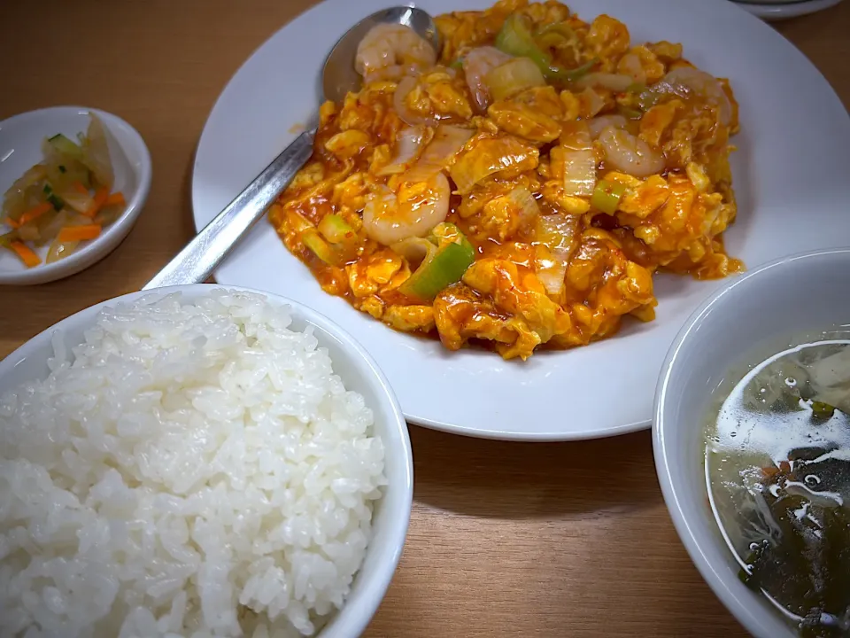 【外食】卵とエビ🦐チリソース|masaさん