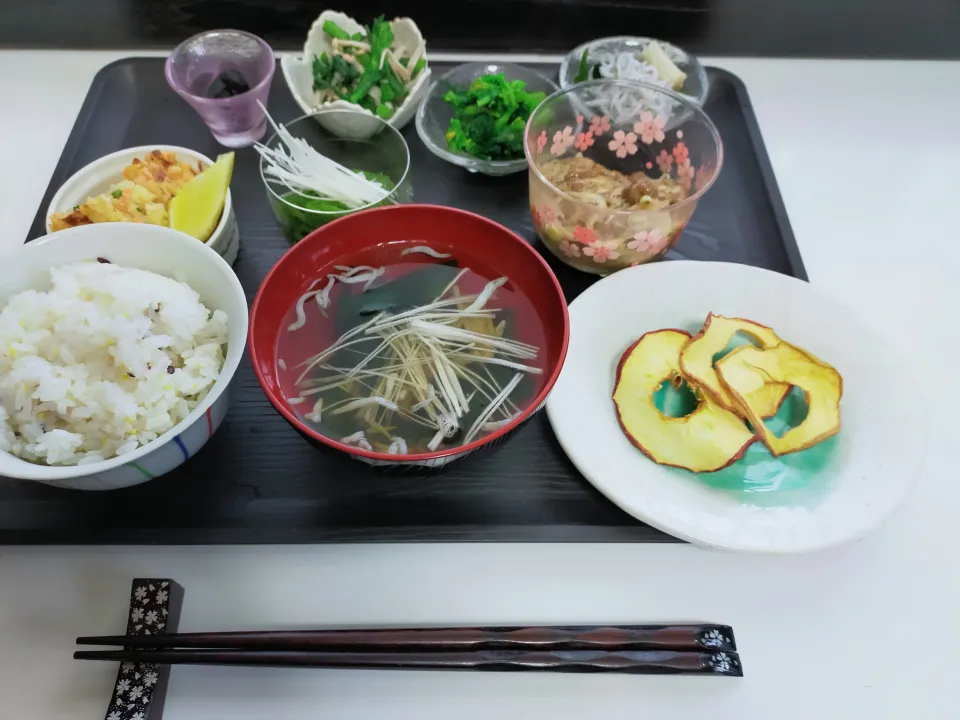 ちりめんじゃこの大根おろし和えとめかぶ|justice🍎IWATE🍎さん