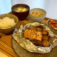 サーモンのホイル焼き定食|pontalさん