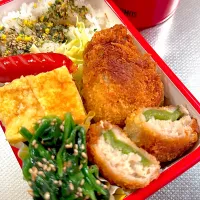 ピーマンの肉詰めフライ弁当|ぽんさん