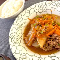 大根とひき肉のそぼろ煮|きなこさん