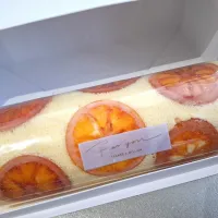 ブラッドオレンジのロールケーキ|まこさん