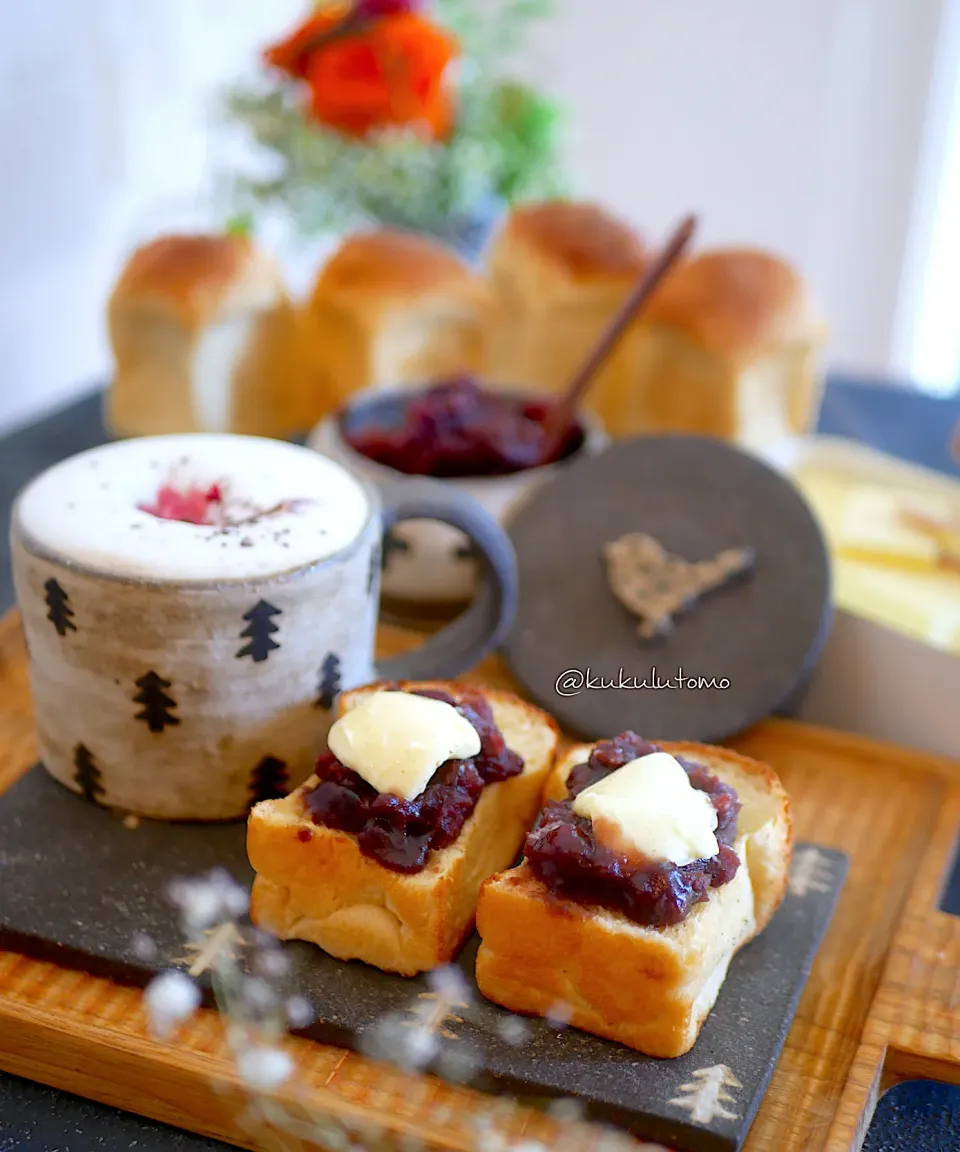 ご当地グルメ🍞てづくりミニ食パン de               あんバターパン|kukulutomo ❁𓎪 ⡱𓎩‎𐩢𐩺𓎪 ⡱さん