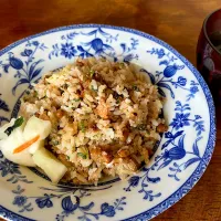 明太納豆炒飯にあとひきだいこん❤️|さんだーさん