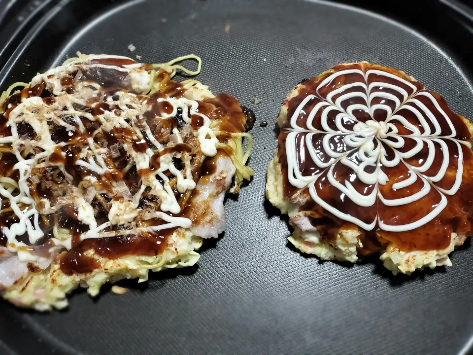 🐷米粉でお好み焼きとモダン焼き🥬|みよぱさん
