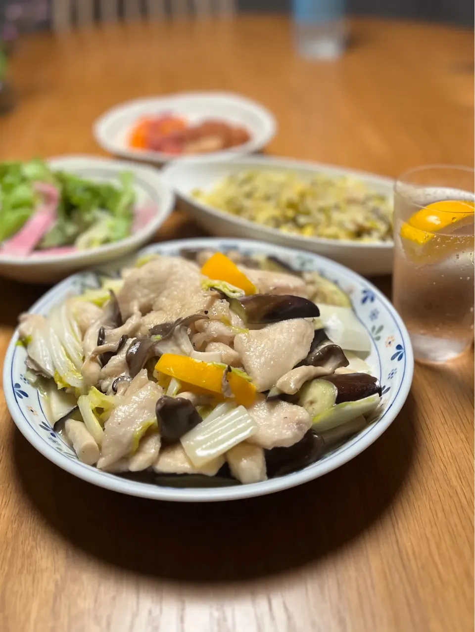 3/2の夕食　鶏と白菜の塩炒め|yoneさん