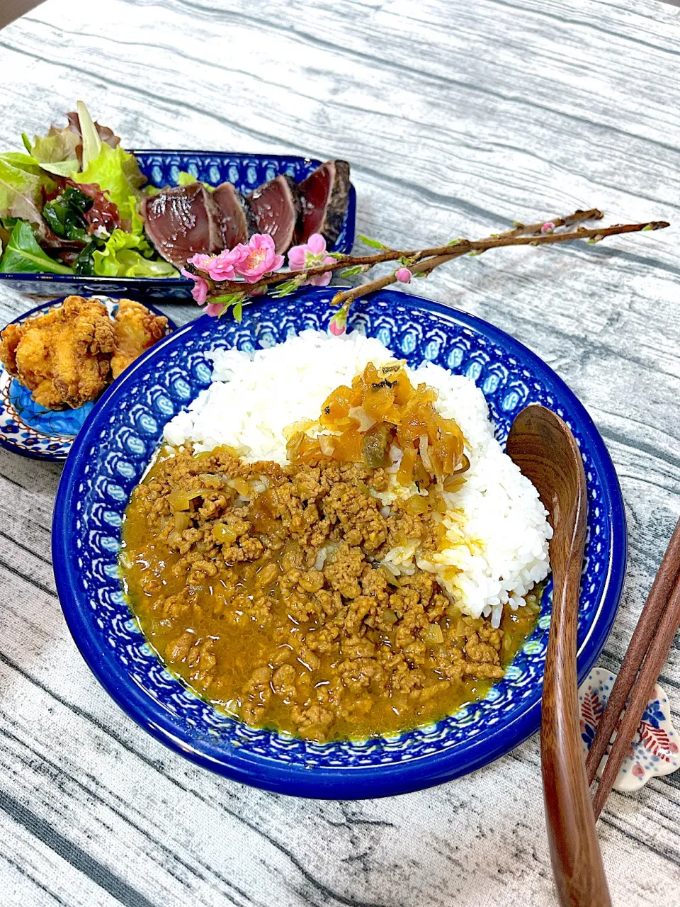 ディナーカレーフレークでお夕飯|soy_amalkaさん