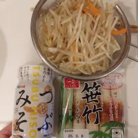 味噌風味モヤシ炒め|かつ～やさん