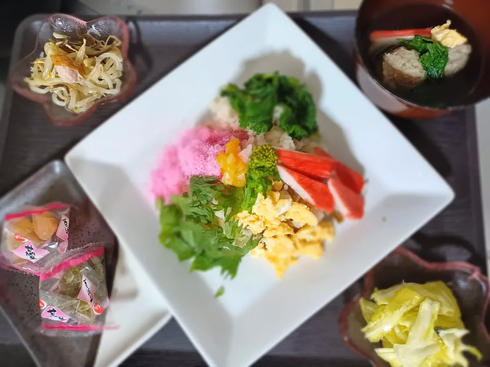 気分だけはひな祭り🎎なごはん～ﾟ+.ヽ(≧▽≦)ﾉ.+ﾟ|ぽんすけさん
