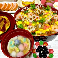 (3/3)4歳児の晩ご飯　ひな祭りご飯|Kahoさん