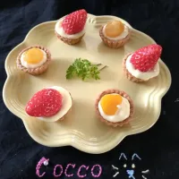 いちごと栗のカスタードミニタルト✨|cocco+さん