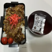 パパ弁☆ねぎま丼☆みそ汁☆プチトマト|Saharaさん