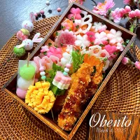 ひな祭りごはんの名残り弁当🎎