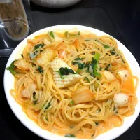 19:28 キムチクリームパスタ🍝|へれ子さん