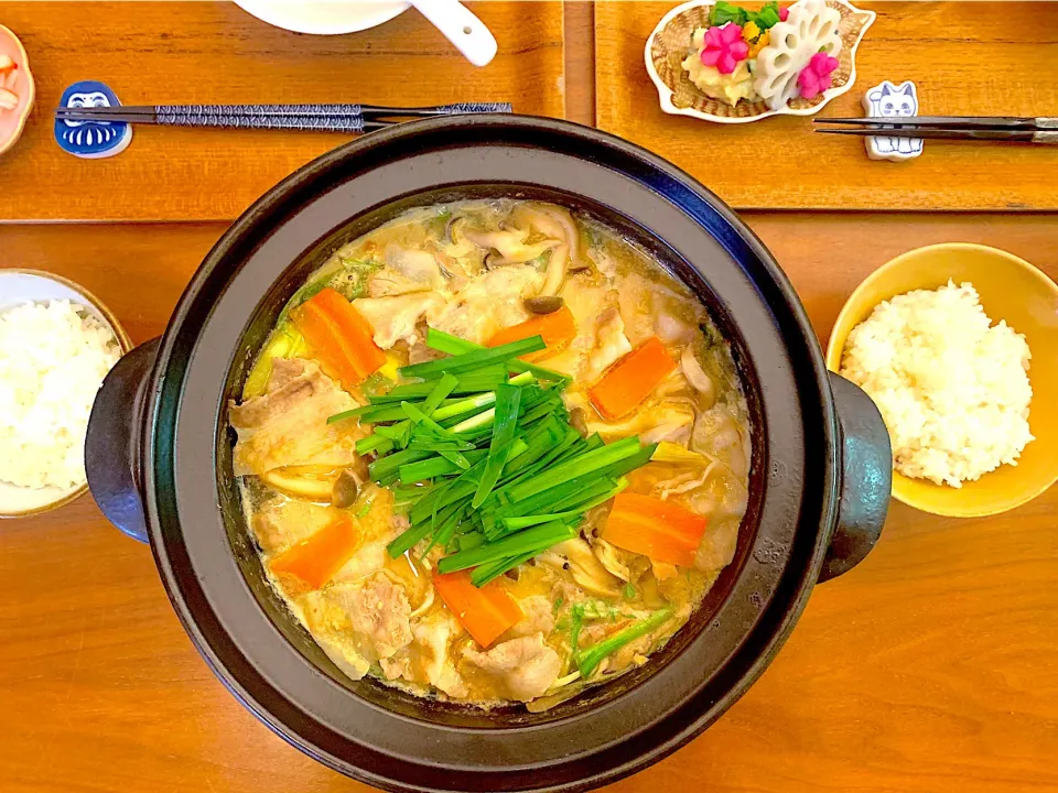 アルモンデ豚と野菜の豆乳坦々スープ鍋|すずさん