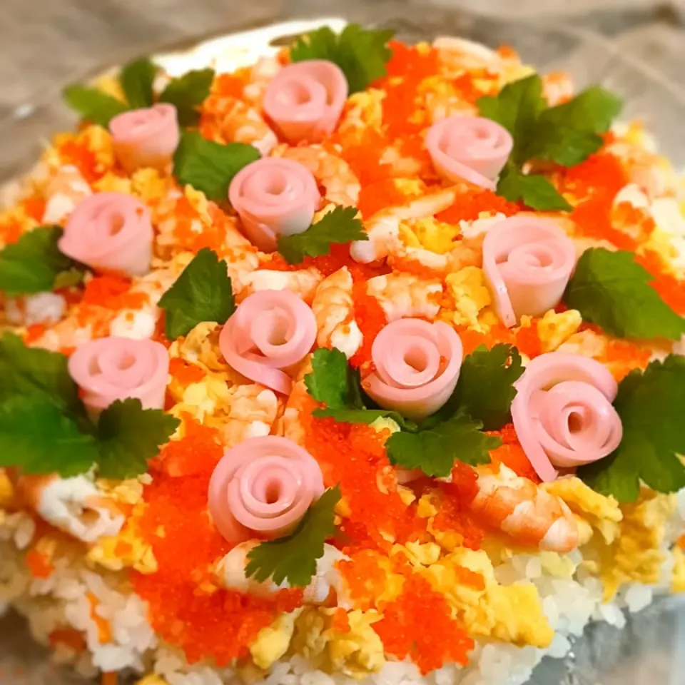 ひな祭り🌸薔薇のちらし寿司|❤︎YUKARI❤︎さん