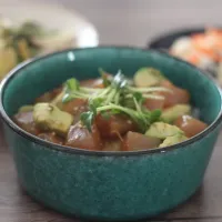 生しょうゆ糀でアヒポキ丼|ちいさなしあわせキッチンさん