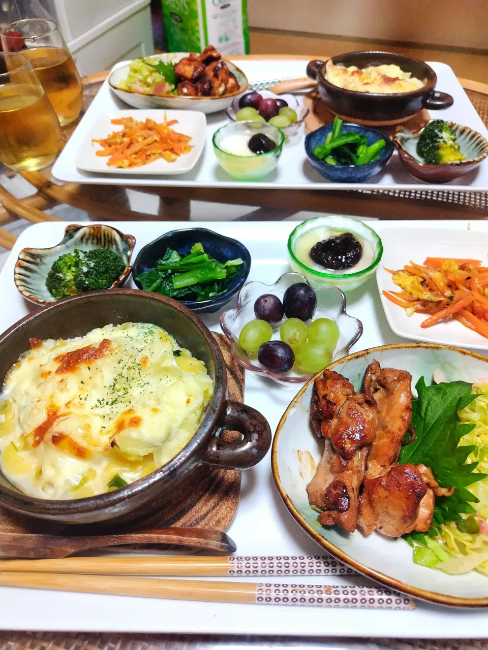 粒みそ入りマカロニグラタン定食です✨|rikako♪。.:＊さん