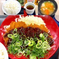 ねぎ味噌チキンカツ定食🍽️